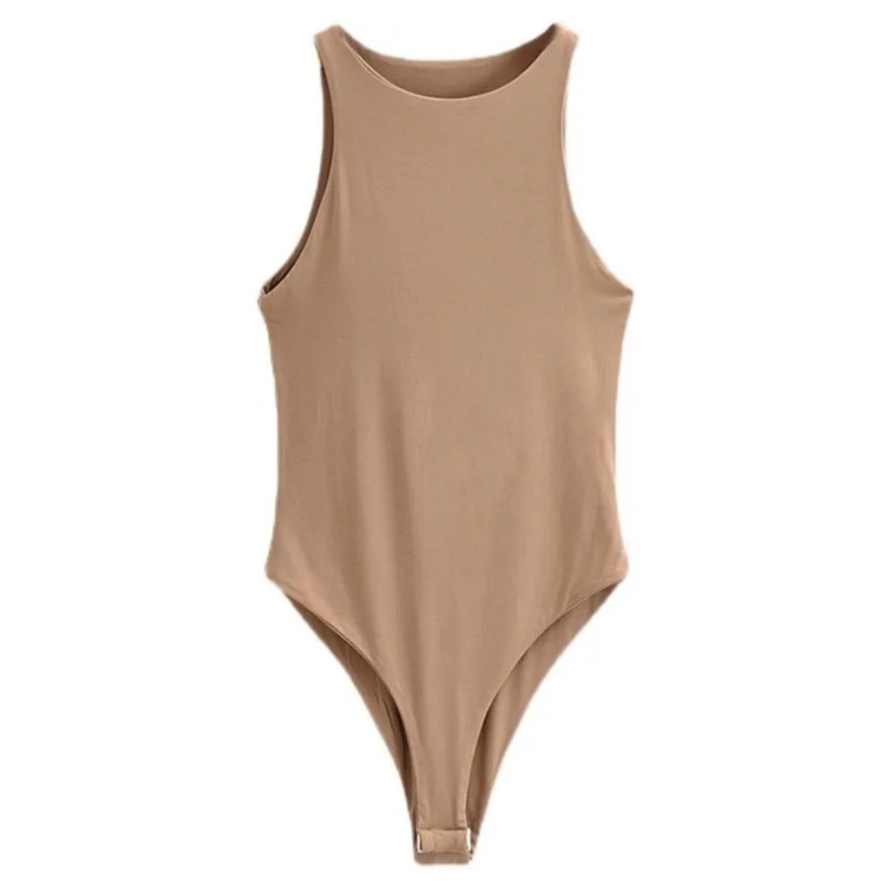 High Neck Sleeveless Bodysuit